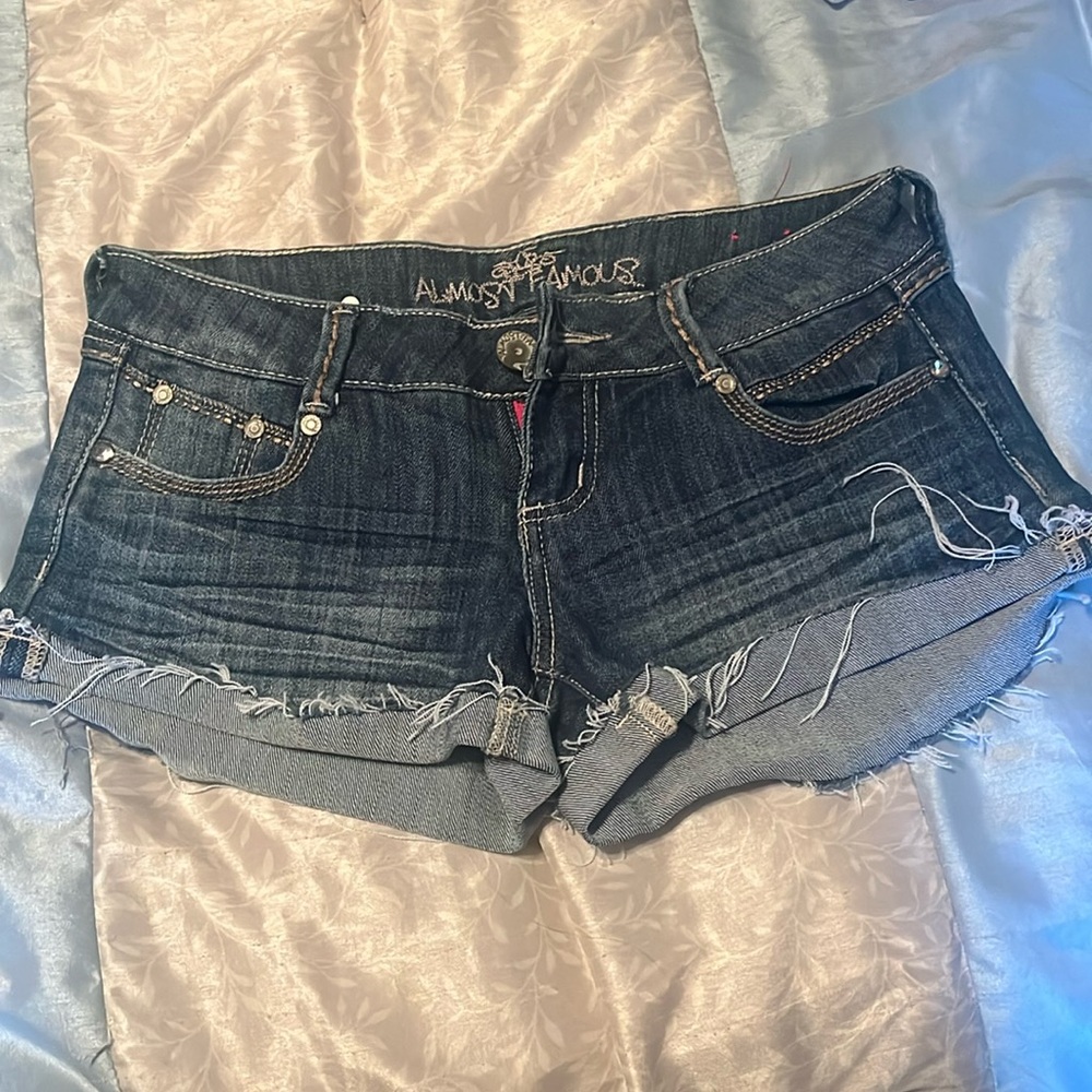 Almost famous cuffed jean shorts.